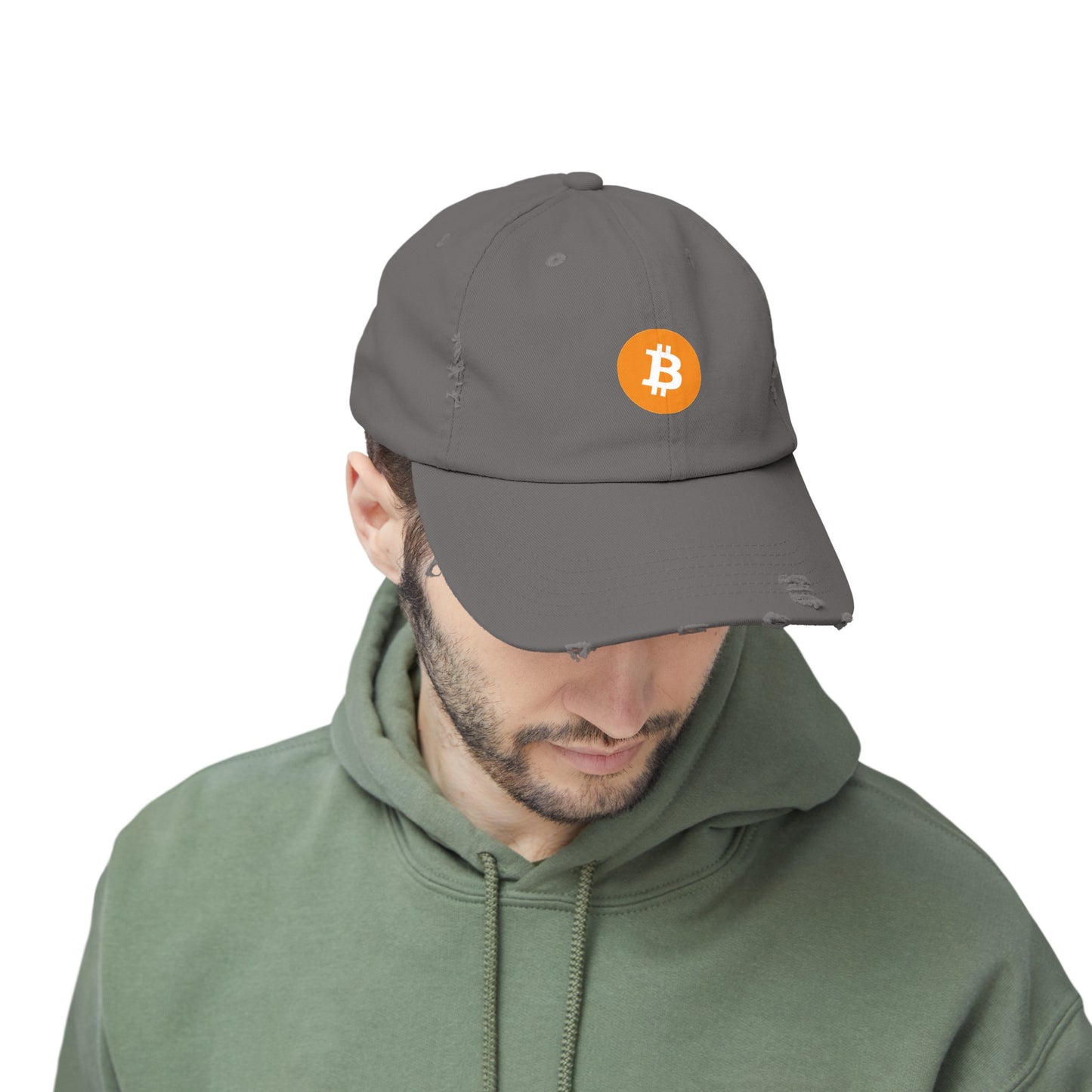 Bitcoin Unisex Distressed Cap