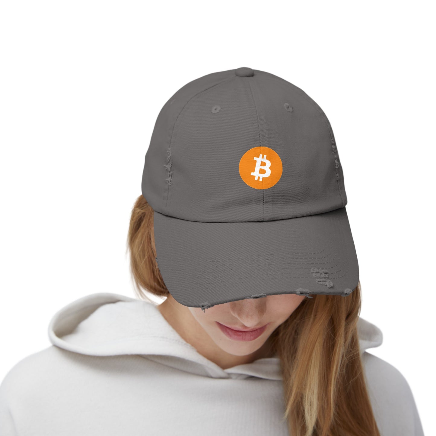 Bitcoin Unisex Distressed Cap