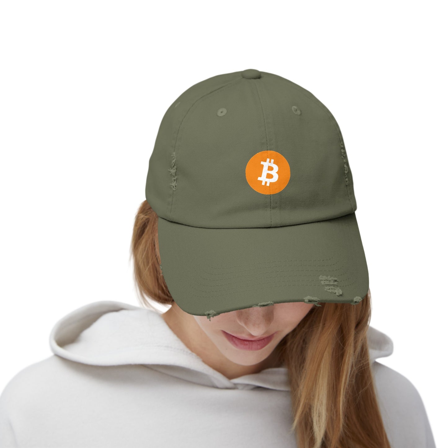 Bitcoin Unisex Distressed Cap