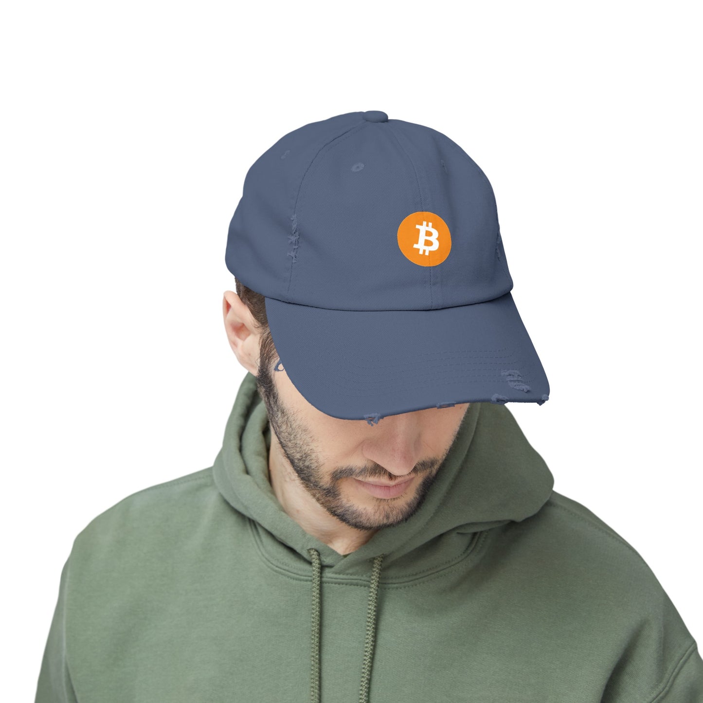Bitcoin Unisex Distressed Cap