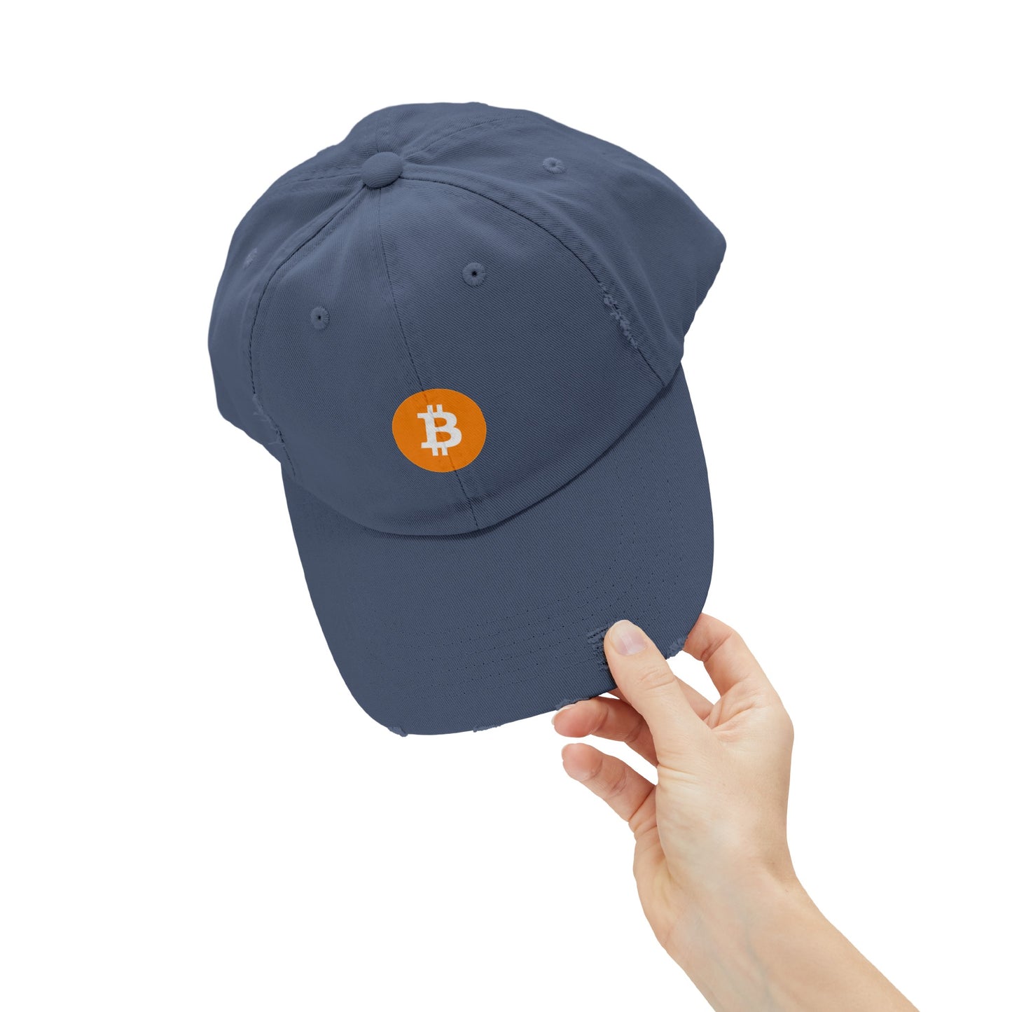 Bitcoin Unisex Distressed Cap
