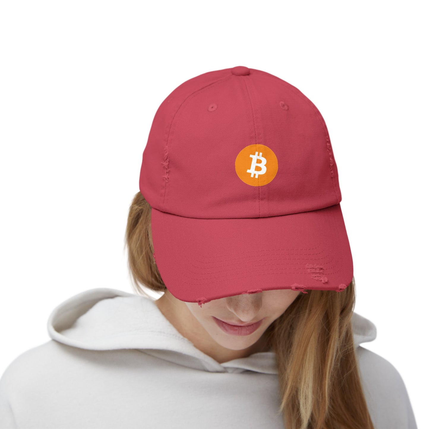 Bitcoin Unisex Distressed Cap