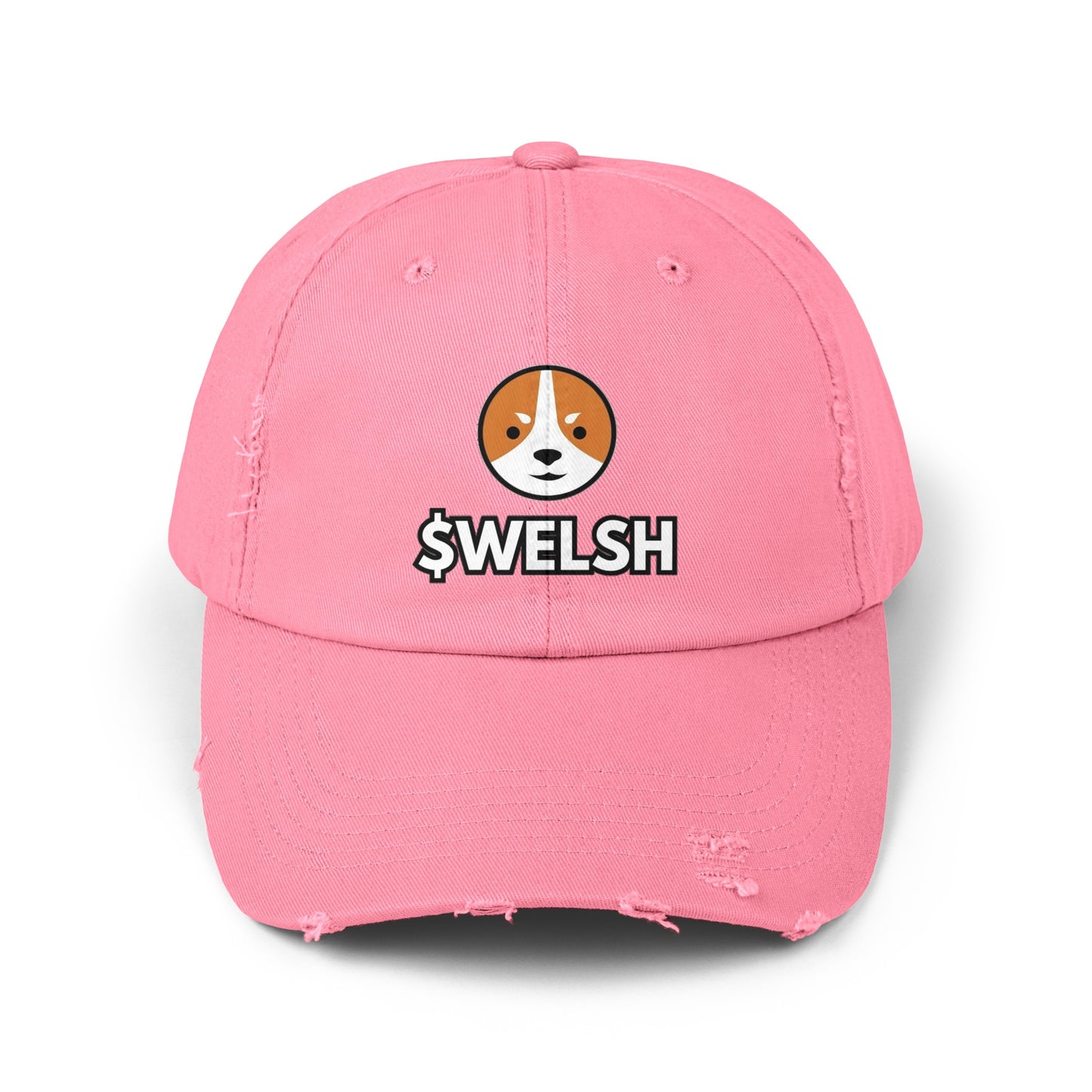Welsh Logo Unisex Distressed Cap