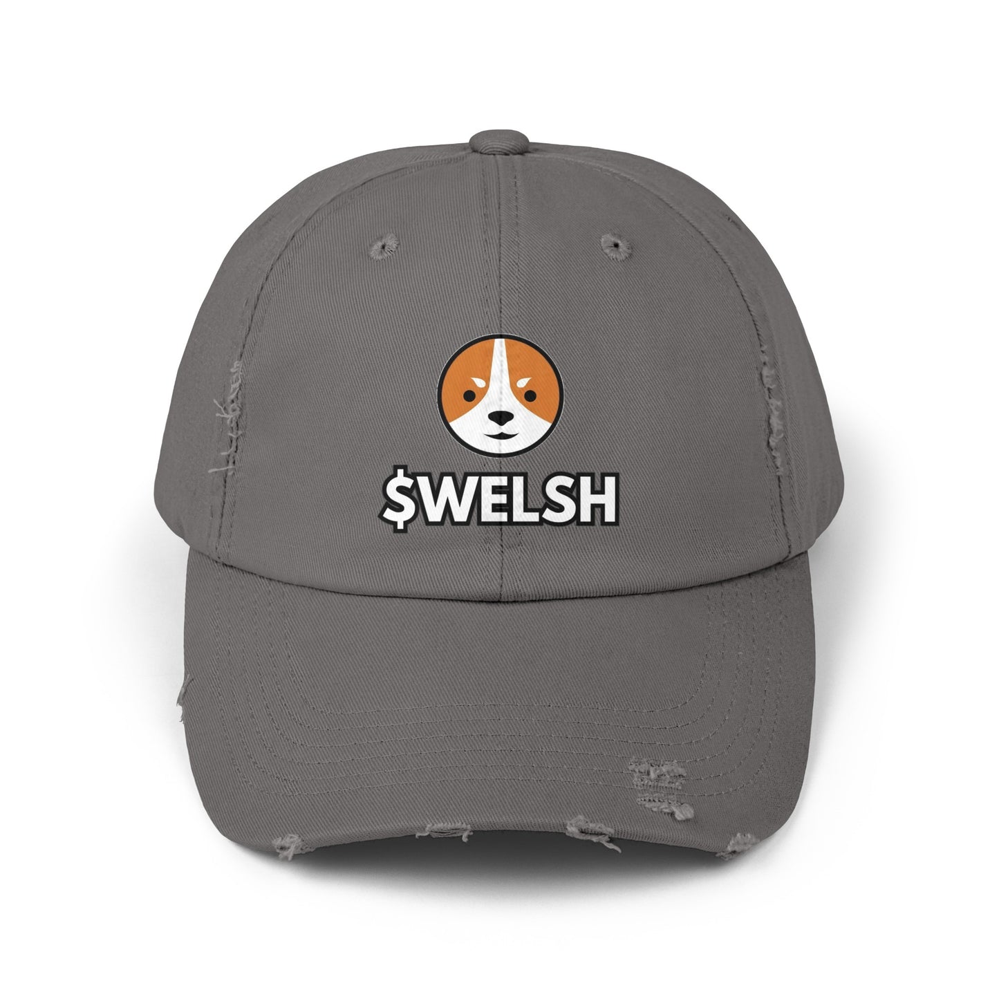 Welsh Logo Unisex Distressed Cap