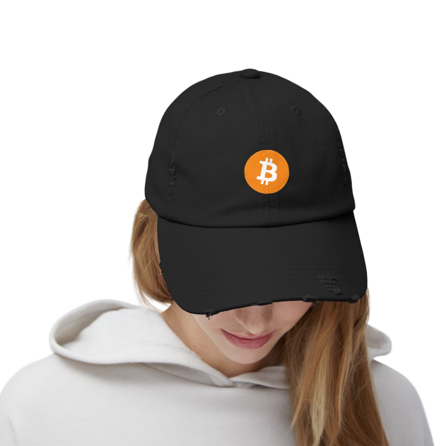Bitcoin Unisex Distressed Cap