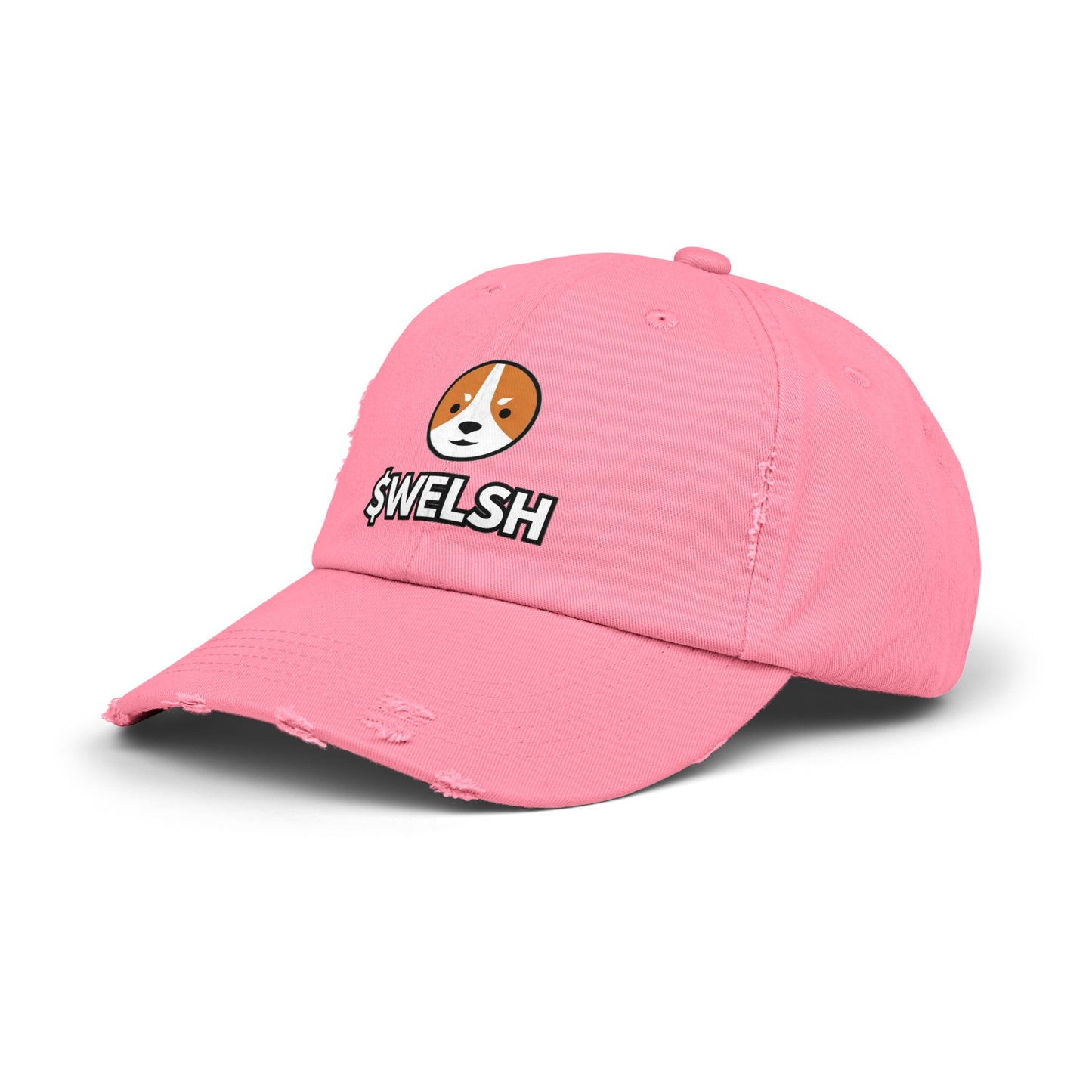 Welsh Logo Unisex Distressed Cap