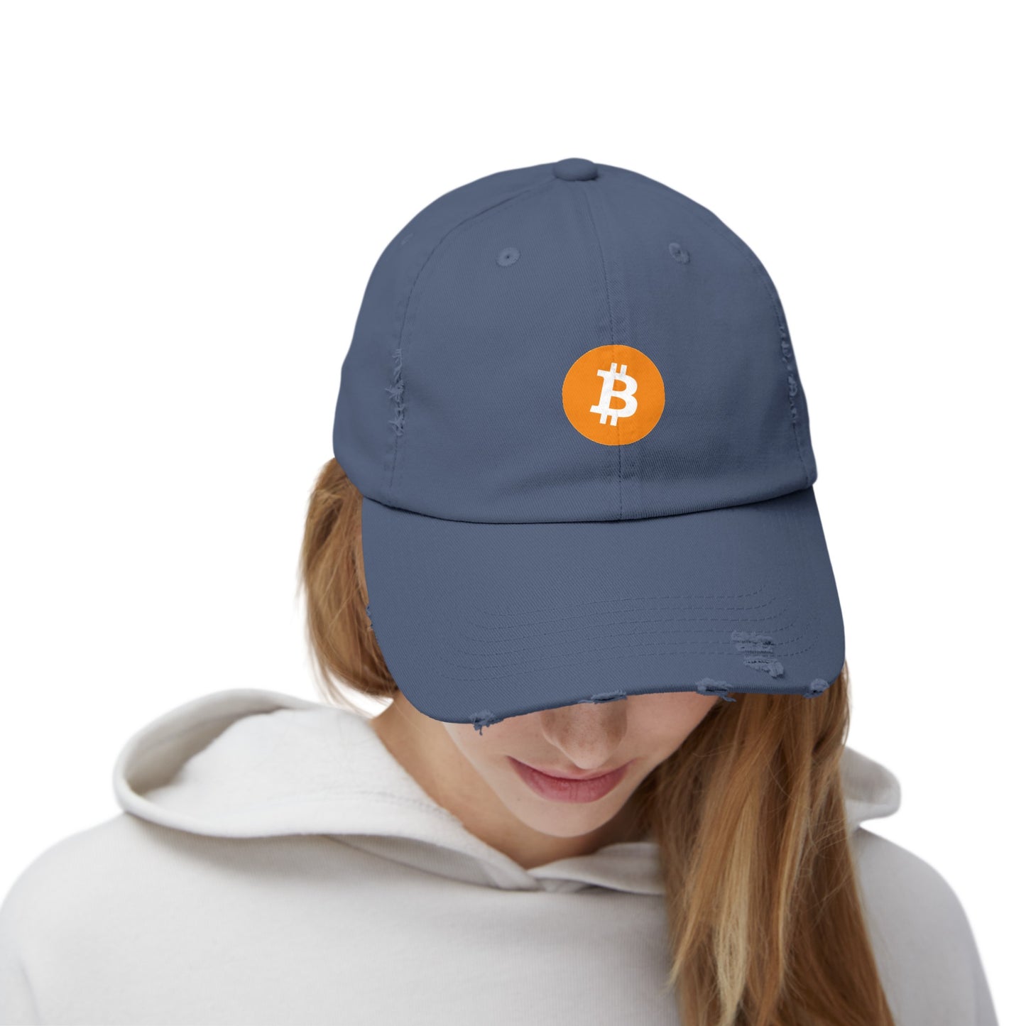 Bitcoin Unisex Distressed Cap