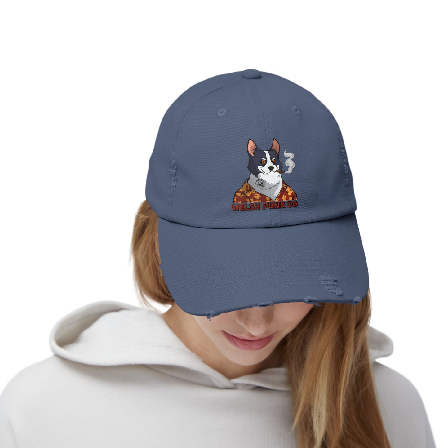 Welsh Punk Unisex Distressed Cap