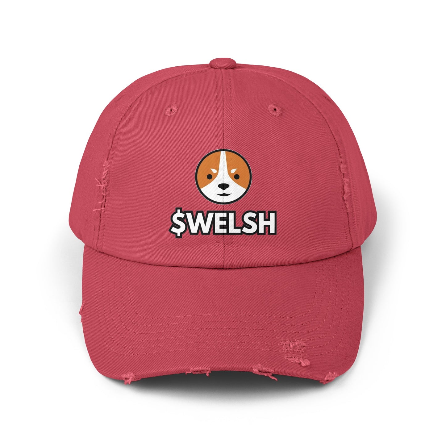 Welsh Logo Unisex Distressed Cap