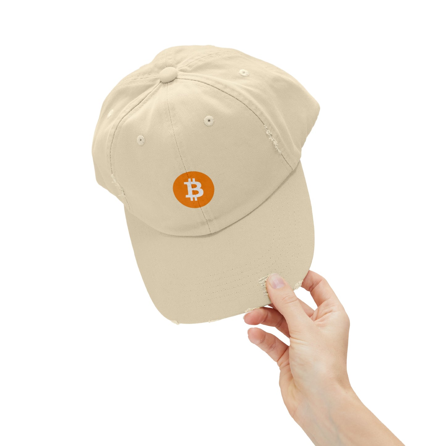 Bitcoin Unisex Distressed Cap