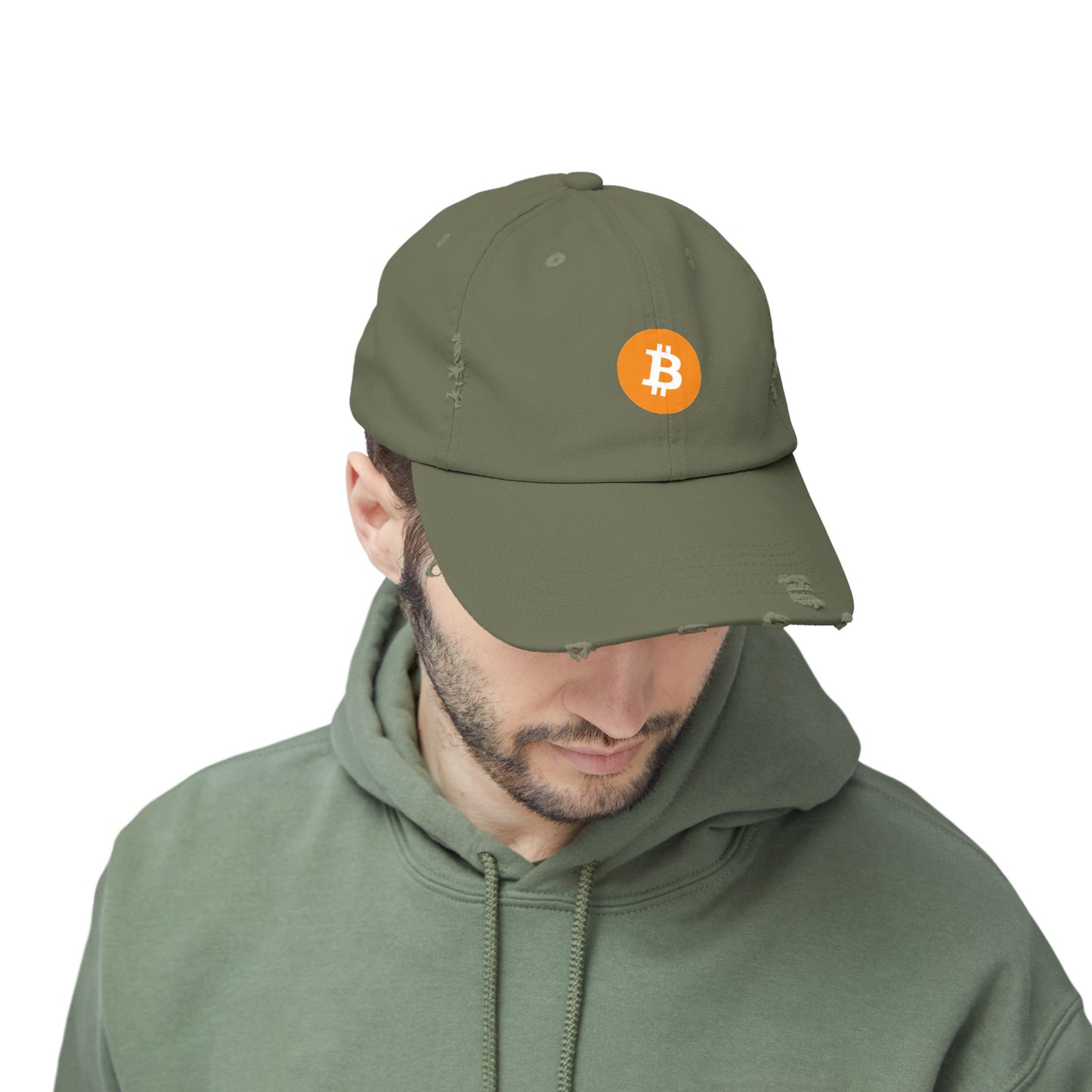 Bitcoin Unisex Distressed Cap