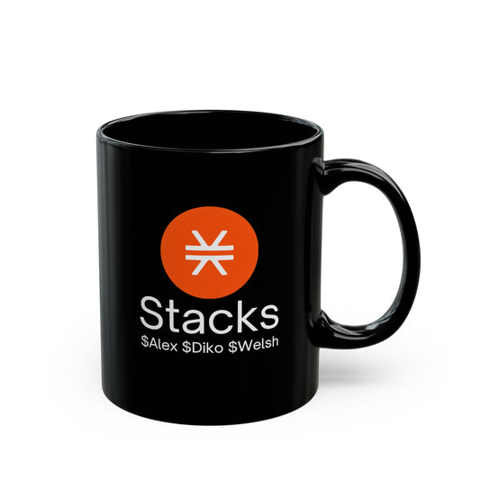 Stacks Black Mug