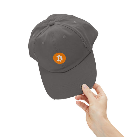 Bitcoin Unisex Distressed Cap