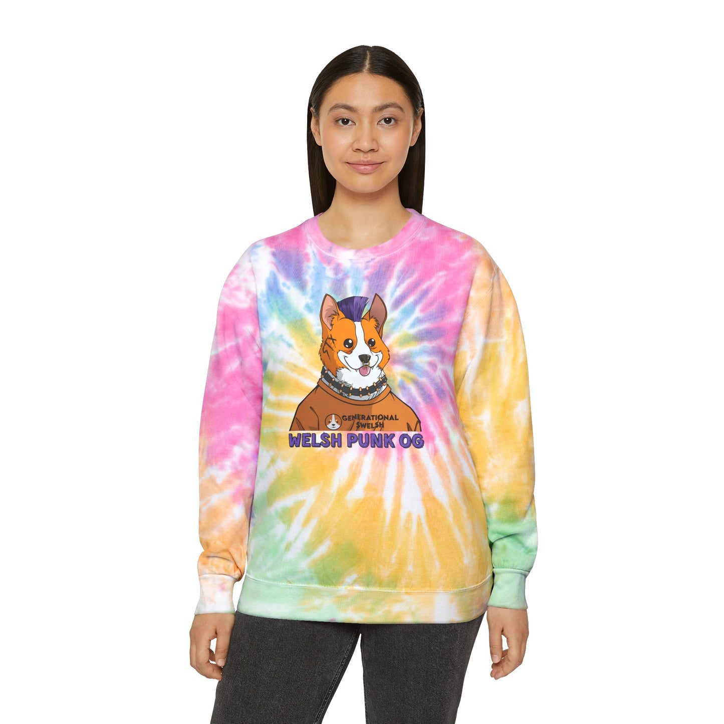 Welsh Punk Unisex Tie-Dye Sweatshirt